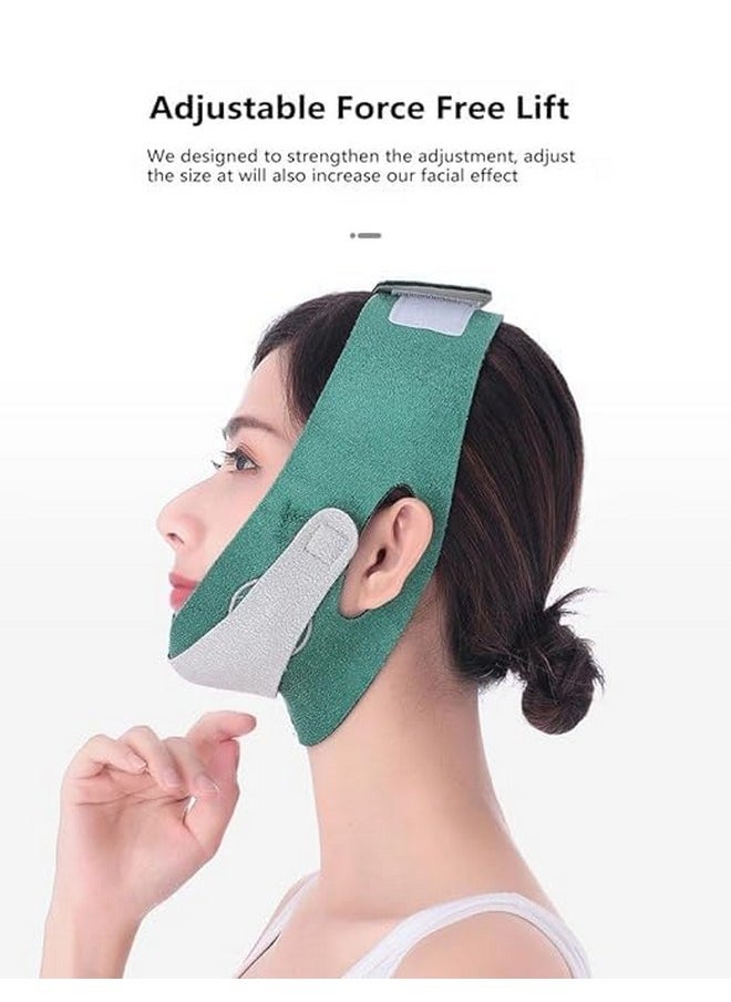 Generic Face Slimming Belt - V-Shape Face Masks for Double Chin Shaper for Men & Women, Facial Lift Slim Cheeks Lifting Reusable Belt Facial Anti Wrinkle Chin Strap Elastic Face Slimming Bandage(PCS 1)(G133)  - Image 3