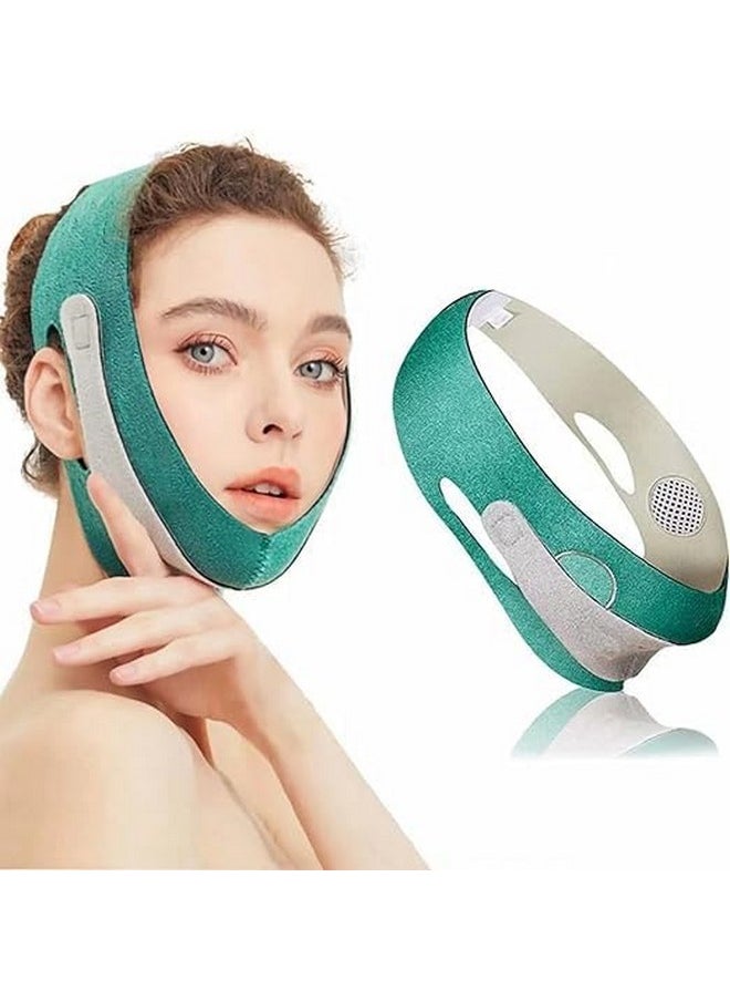 Generic Face Slimming Belt - V-Shape Face Masks for Double Chin Shaper for Men & Women, Facial Lift Slim Cheeks Lifting Reusable Belt Facial Anti Wrinkle Chin Strap Elastic Face Slimming Bandage(PCS 1)(G133)  - Image 1