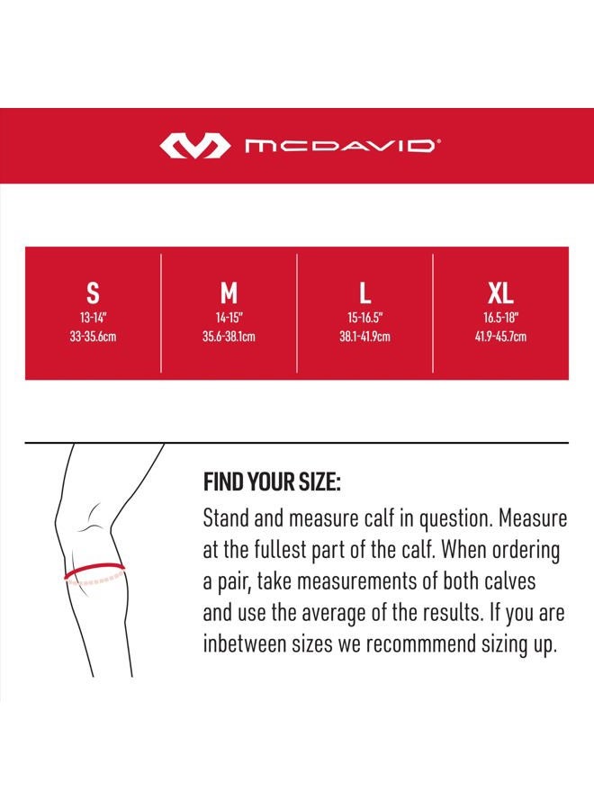Mcdavid Deluxe Calf Support - Black/Scarlet Reversible, Size Medium - Image 2