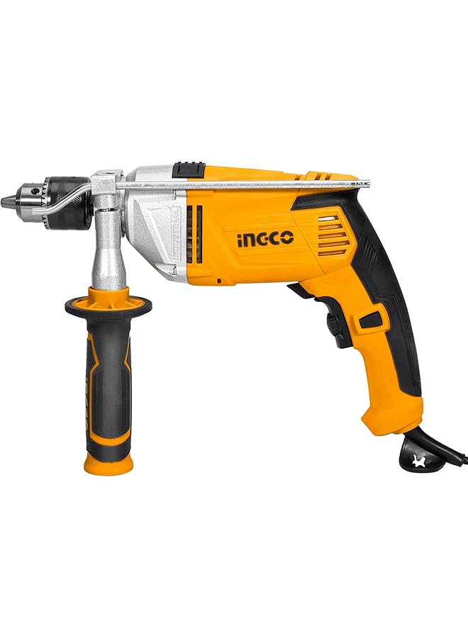 INGCO 1100W 13 Mm Professional Electric Hammer Drill For Wood Metal And Concrete Drilling Yellow Id11008 - Image 1