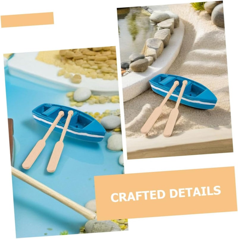 10Set Miniature Boat Figurine Resin Coastal Decoration for DIY Projects Beach Style Micro Landscape Ornaments for Play and Home Decor - Image 3