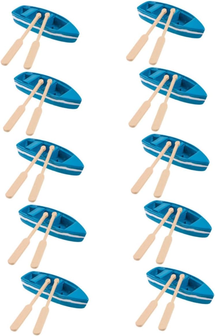 10Set Miniature Boat Figurine Resin Coastal Decoration for DIY Projects Beach Style Micro Landscape Ornaments for Play and Home Decor - Image 1