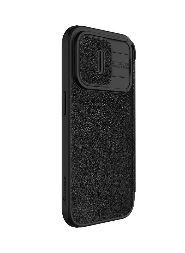 Nillkin Qin Pro Series Leather case for Apple iPhone 15 Pro 6.1-Black - Image 3