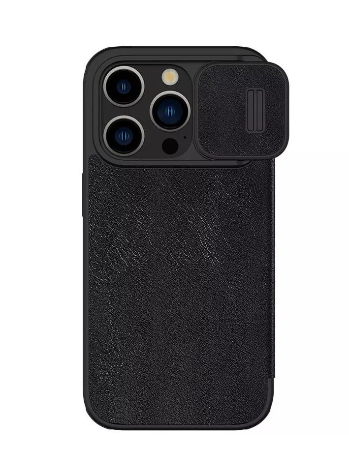 Nillkin Qin Pro Series Leather case for Apple iPhone 15 Pro 6.1-Black - Image 1