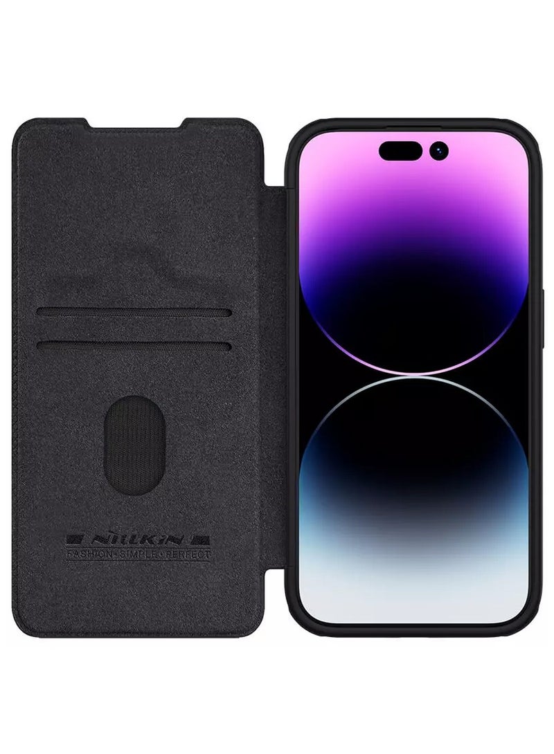Nillkin Qin Pro Series Leather case for Apple iPhone 15 Pro 6.1-Black - Image 4