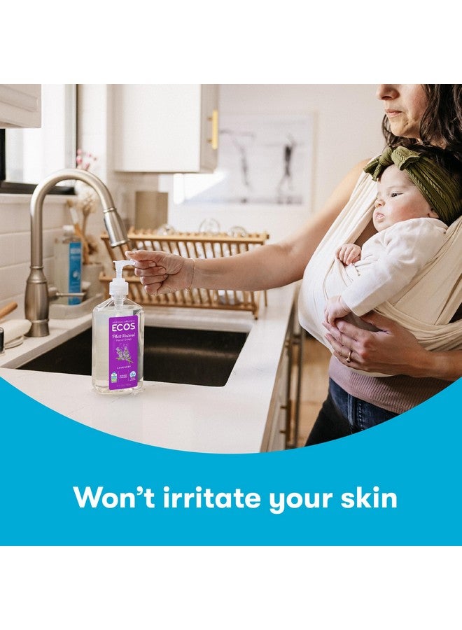 ECOS Cos Hypoallergenic Hand Soap All Natural Phbalanced Handwash Soap With Vitamin E Safe For Sensitive Skin Lavender 17Oz Bottle (6 Pack) - Image 5