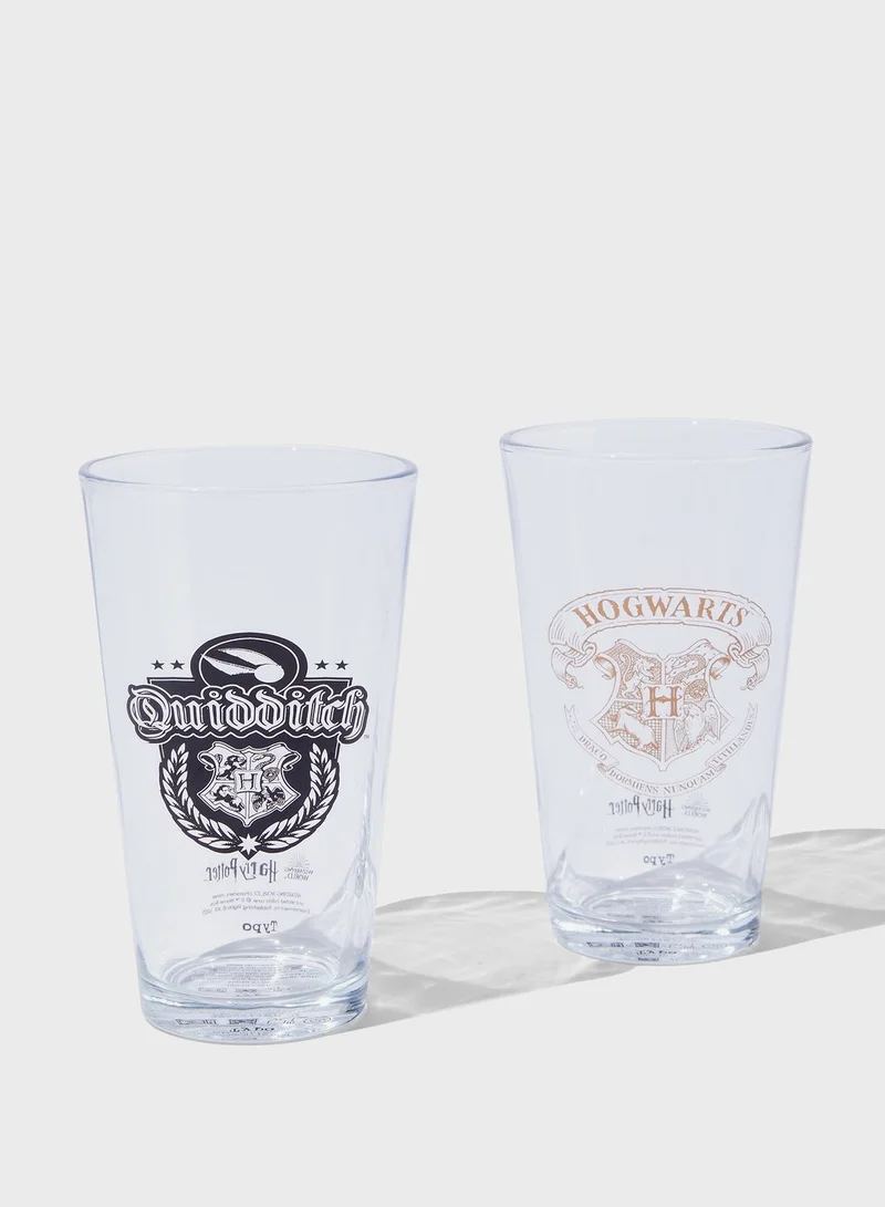 Typo Set Of 2 Harry Potter Glass Tumblers