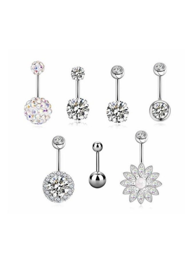 PEI  AN 10-Piece Stainless Steel Button Belly Ring Set  - Image 2