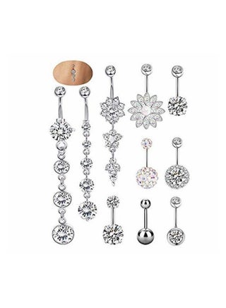 Body Jewelry 10-Piece Stainless Steel Button Belly Ring Set - pzsku/Z4576F4B494932A6D0FFBZ/45/1749440481/d0090939-6fef-4f38-9844-ca747dda2fe5