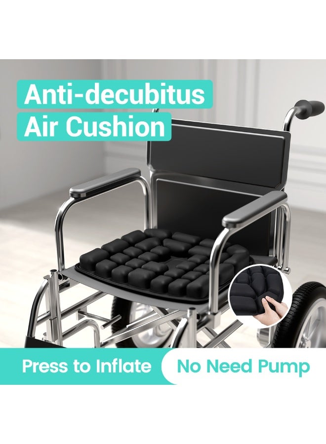 1pc 3D Ergonomic Chair Cushion For Long Sitting, Office Chair Car Seat Cushion, Adjustable Inflatable Cushion, Pressure Relief Air Pad for Hip Pain - Image 2