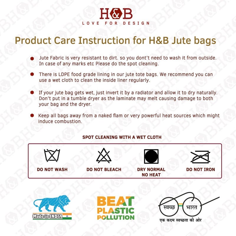 HB Jute Water Bottle Bag Gift or Wine Bottle Carry BagCover No to Plastic Beige - Image 5
