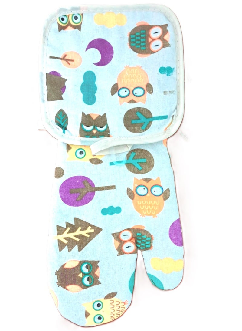 2-Piece Insulated Oven Glove in Multicolor Linen  - Image 4