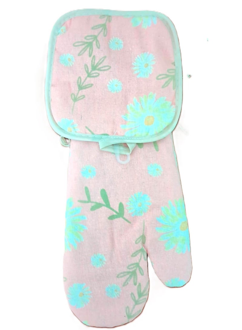 2-Piece Insulated Oven Glove in Multicolor Linen