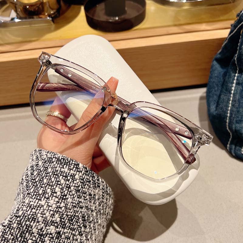 TR90 Anti-Blue Light Square Frames Retro Sand ash frame