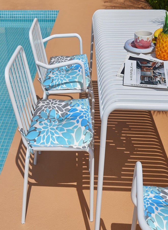 JMGBird Pack of 4 Square Chair Cushions for Dining Chairs 16"x16"x4" - Non-Slip Water-Resistant Seat Pads for Kitchen Patio Outdoor Furniture - Image 3