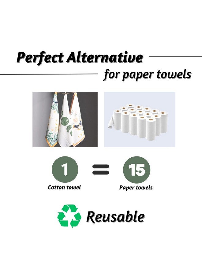 Folkulture Kitchen Towels or Dish Towels, 20" X 26" Modern Kitchen Hand Towels or Tea Towels from Daughter, Set of 3 Cotton Dishtowels and Dishcloth for Farmhouse Decor, Magical - Image 5