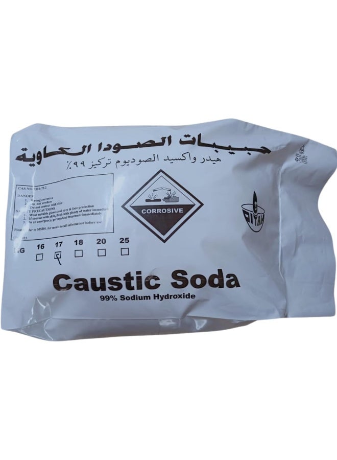 Caustic Soda 17kg Bag - Sodium Hydroxide Powder - Image 1