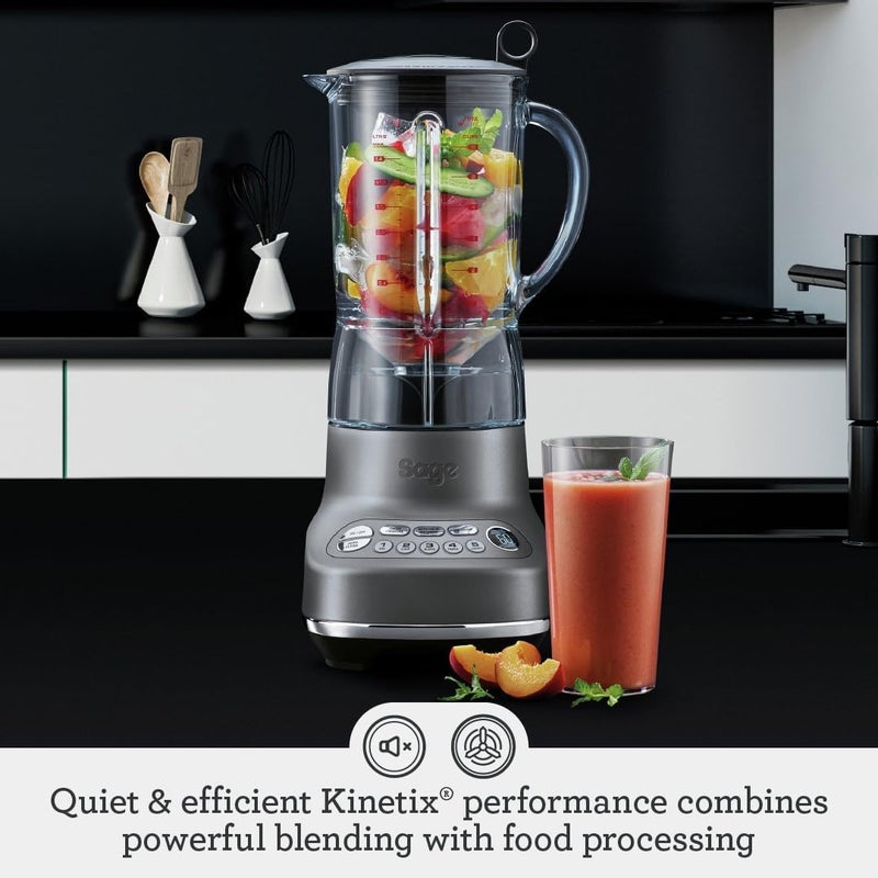 Sage - The Fresh & Furious Blender –1.5L BPA-Free Tritan Jug, Smoothie and Ice Crush Presets, 5 Speeds, LCD Display, Auto Clean – Stainless Steel- KSA Version, 2 Year Manufacturer Warranty - Image 1