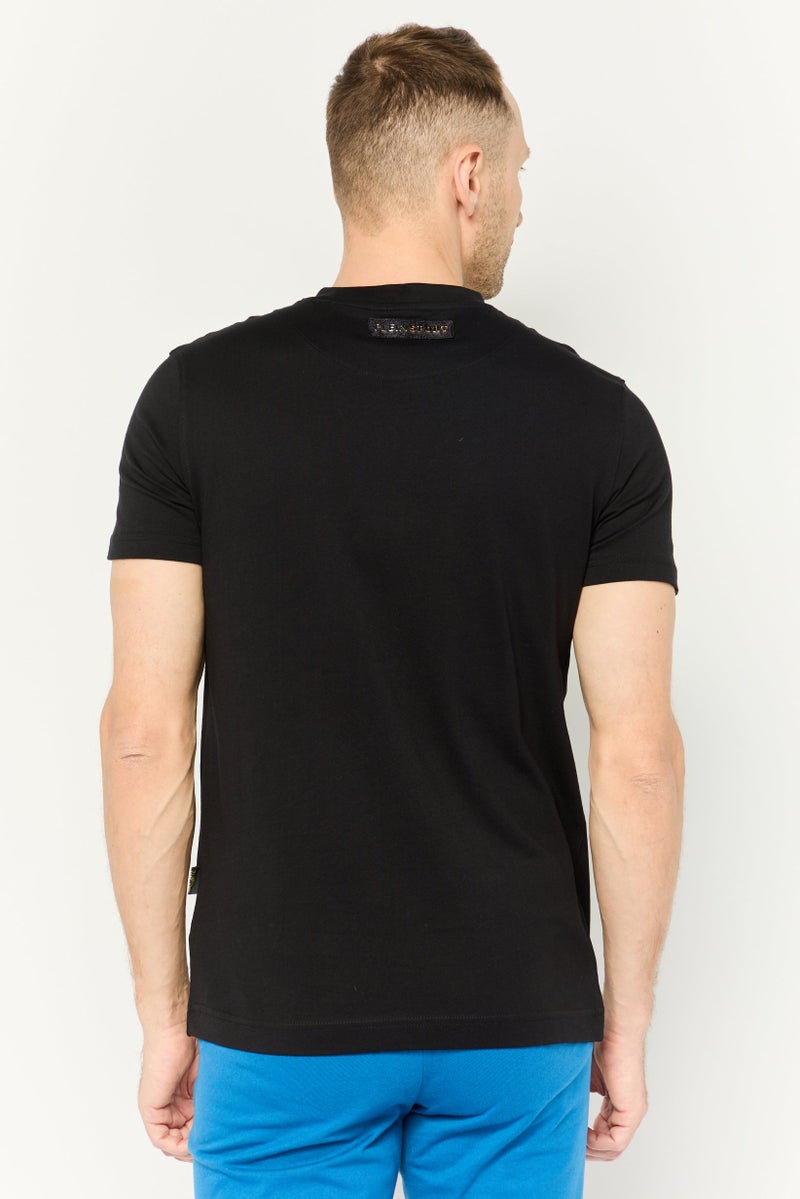 PHILIPP PLEIN Plein Sport Men Sportswear Fit Short Sleeves Outdoor T-Shirt, Black - Image 4