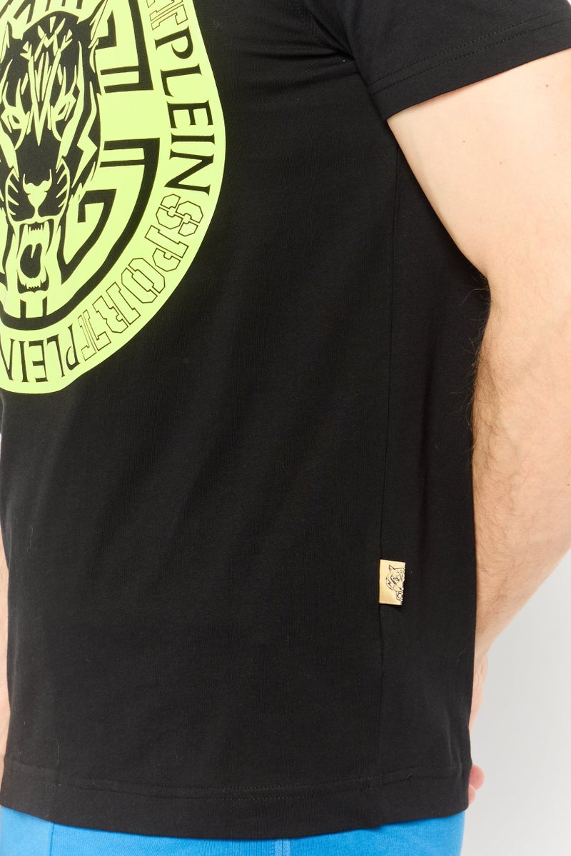 PHILIPP PLEIN Plein Sport Men Sportswear Fit Short Sleeves Outdoor T-Shirt, Black - Image 2