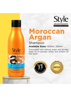 style aromatherapy Professional Moroccan Argan Oil Hair Shampoo For Dry, Damaged, Dull, Frizzy Hair (Shampoo, 250 Ml)  - Image 5