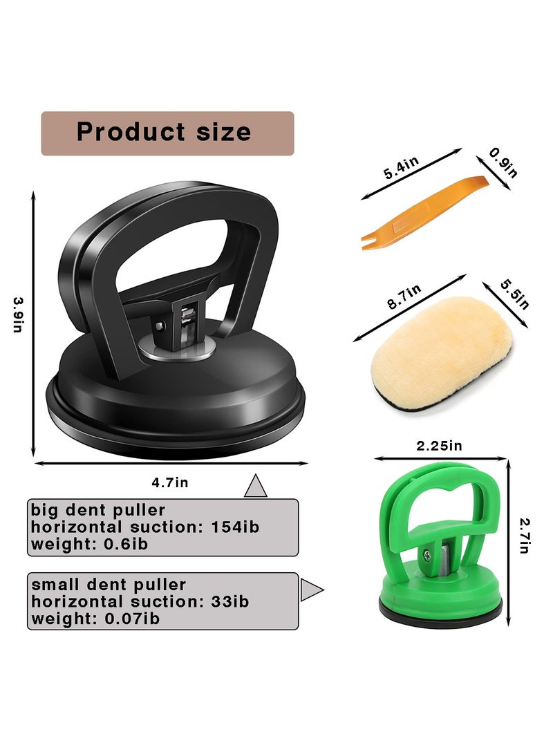 ACYYH Professional Dent Repair Kit with Suction Cup, Car Body Dent Puller Tool Set with Removal Tools, Black and Green - Image 2