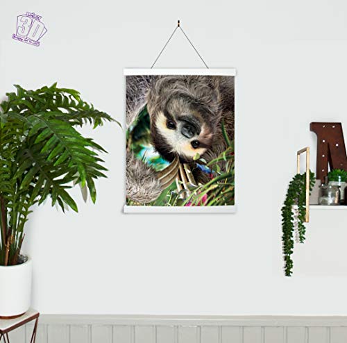 3D LiveLife Lenticular Wall Art Prints - Hangin' Around from Deluxebase. Unframed 3D Sloth Poster. Perfect wall decor. Original artwork licensed from renowned artist, David Penfound - Image 2