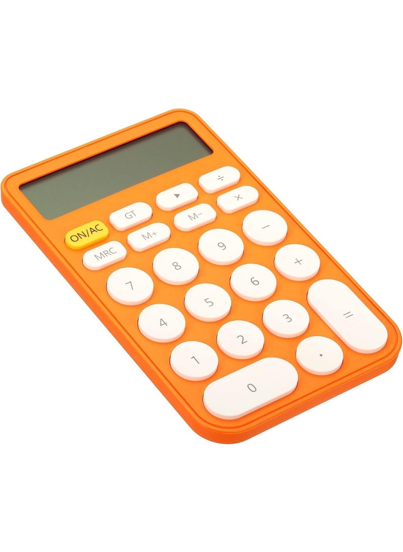 Valkyrie Junno 12 Digit Desktop Calculator with Cute Round Buttons Orange  - Image 5