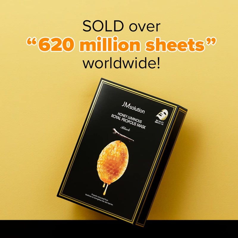 JMsolution Honey Royal Propolis Ampoule Korean Skin care Face Mask -Rich Moisturizing boositng Nutrition -10sheets For All Skin Type - Image 3