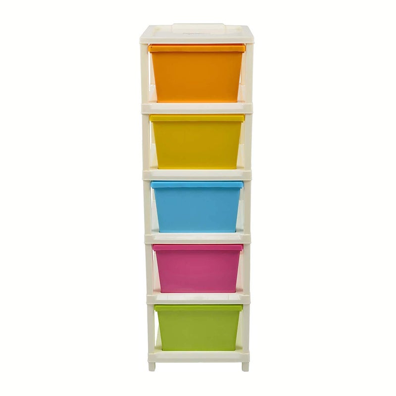 Primelife Modular Drawer Made of Virgin Plastic for Home Office Parlor School Doctors Home and Kids Made In India Multicolor 5 XL - Image 4