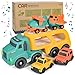 ISMETACU Car Carrier Toy Truck LightSound Truck Car Toys for Toddlers 132435 Years Old Boys GirlsChristmas Birthday Gifts for 17 Year KidsWheat Straw Made Recycled Plastic BPA Free - Image 2
