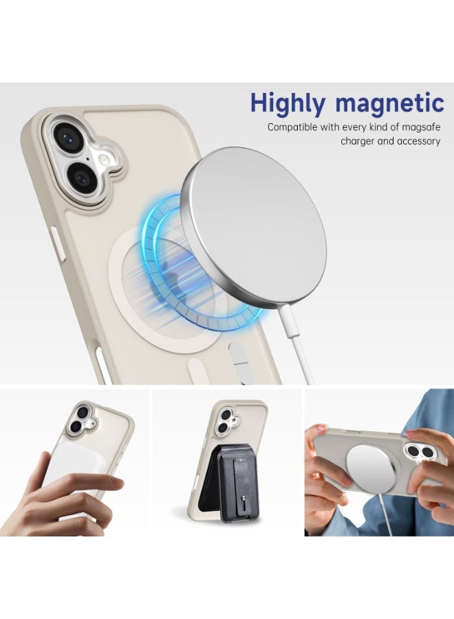 ACLIX Magnetic Case for iPhone 16 [Shockproof & Slim] Matte Hard Back Cover with high-Grade Protection | Natural titanium - Image 5