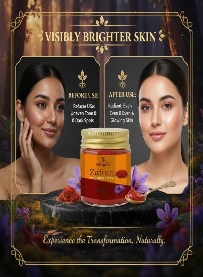 Oilanic Zafran Whitening Cream with Saffron100gms (Pack of 2) - Brightening Face Cream for Dark Spots, Pigmentation & Youthful Radiant Skin - Image 4