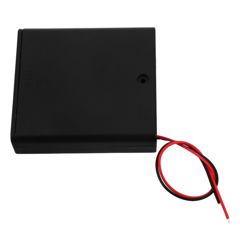 Case 4 AA Batteries Holder Battery Storage Replacement Battery Holder 6V Battery Holder with And Cover for DIY Projects - Image 1