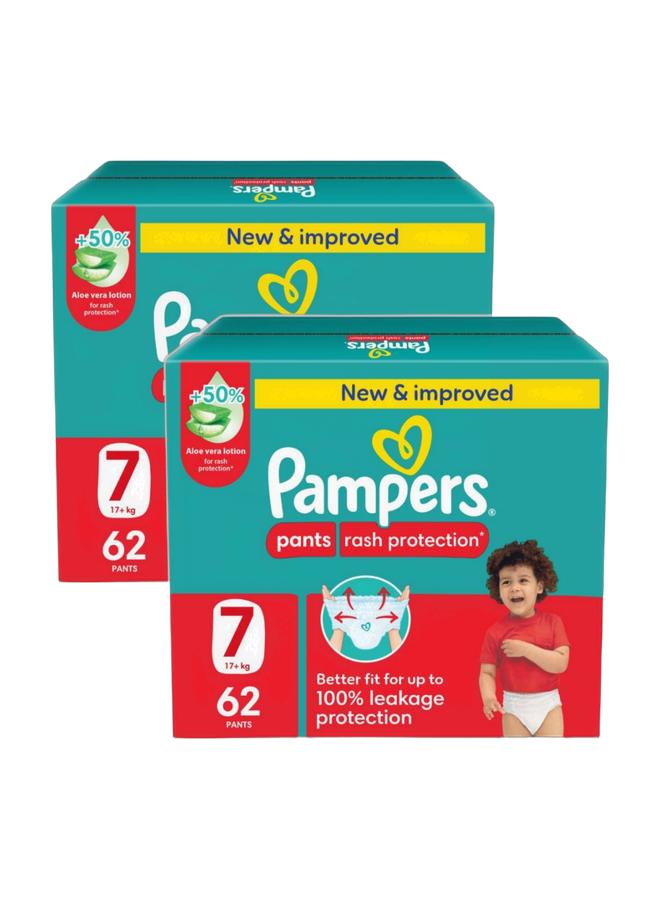 Pampers Rash Protection Pants Diapers, Size 7, 17+kg, Giant Box, 62 CountBundle - Image 1