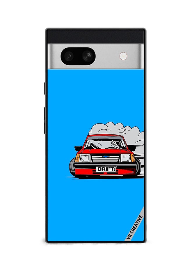 VR CREATIVE Protective Case Cover For Google Pixel 7a Car Drift Design Multicolour - Image 1