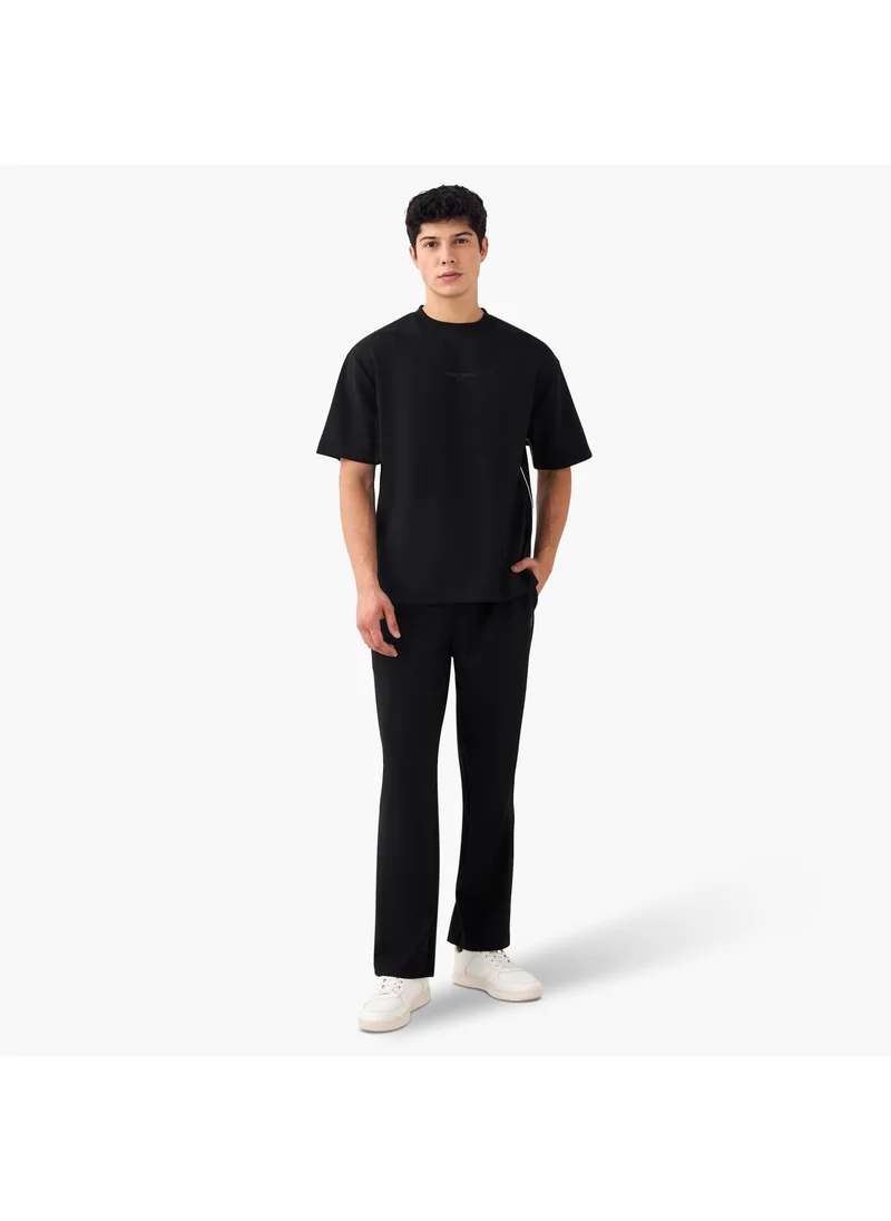 Kappa Kappa Printed Track Pants with Drawstring Closure and Pockets
