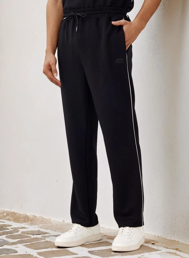 Kappa Kappa Printed Track Pants with Drawstring Closure and Pockets