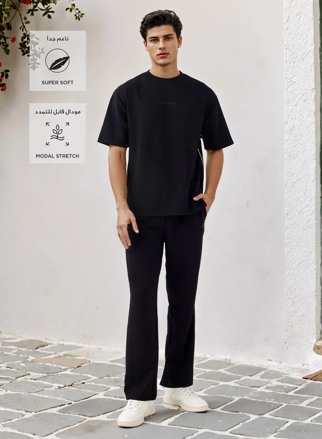 Kappa Kappa Printed Track Pants with Drawstring Closure and Pockets