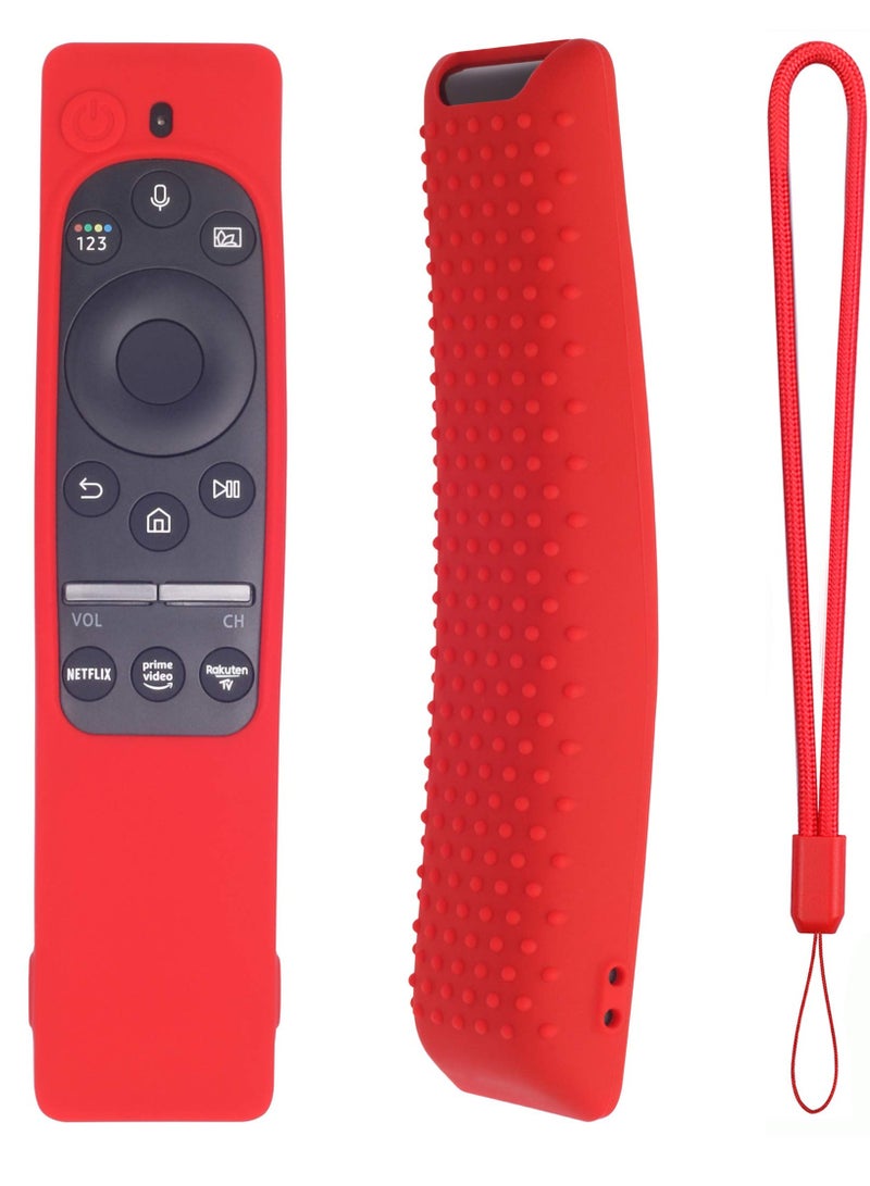 KASTWAVE Case for Samsung BN59 Series Remote Controller Silicone Protecitve,Anti-Slip and Shockproof Silicone Case for Samsung Remote Control (Red)  - Image 1
