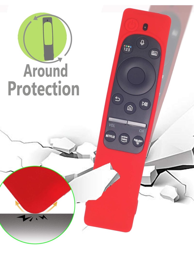 KASTWAVE Case for Samsung BN59 Series Remote Controller Silicone Protecitve,Anti-Slip and Shockproof Silicone Case for Samsung Remote Control (Red)  - Image 5