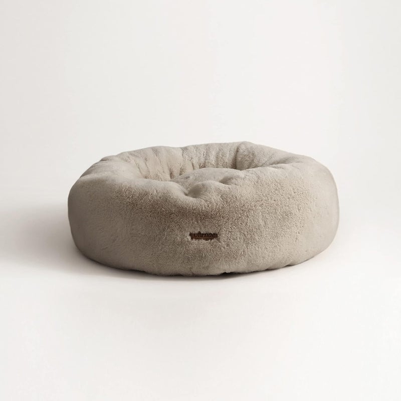 UnHide Floof Pet Bed - Small (23" x 8") - Extra Soft Dog Bed - Removable Faux Fur Cover - Machine Washable - Helps Ease Pet Anxiety & Provides The Perfect Sleep - Taupe Ducky - Image 2
