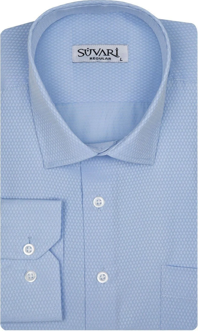 سوفاري Loose Cut Dobby Blue Men's Shirt