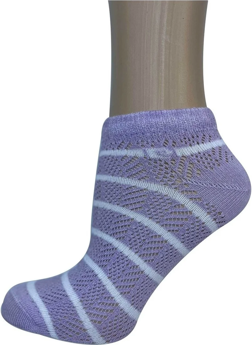 بيير كاردان Bamboo Women's Rise Striped Ankle Socks