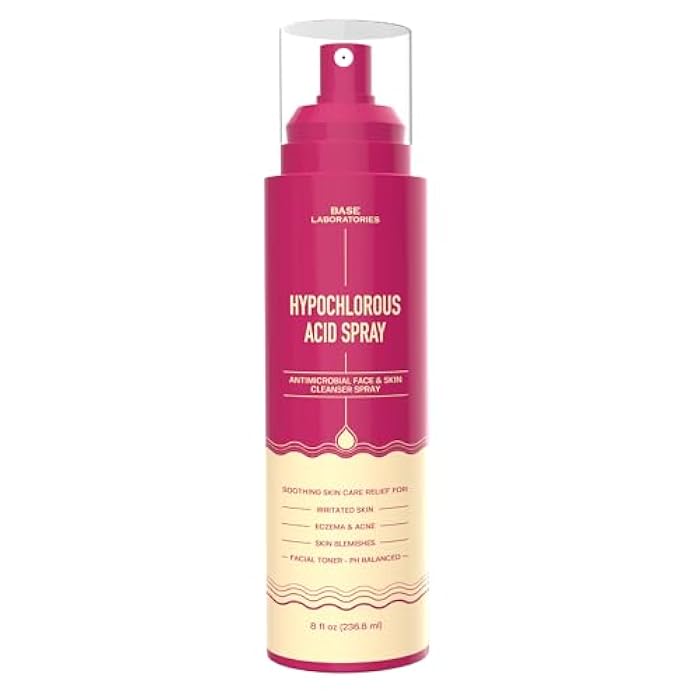 BASE LABORATORIES Hypochlorous Acid Spray for Face & Skin | 8 oz | Facial Spray Daily Skin Repair Solution for Sensitive Skin, Redness, Irritations, Eczema, Acne. Hypochlrous HOCL Molecule Spray - Image 1