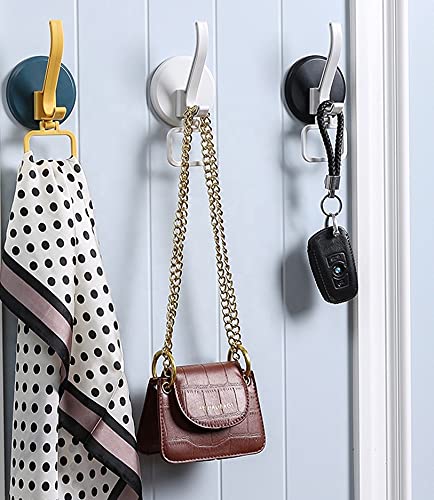 KolorFish Plastic Punch-Free Waterproof Wall Hooks (White) - Image 4