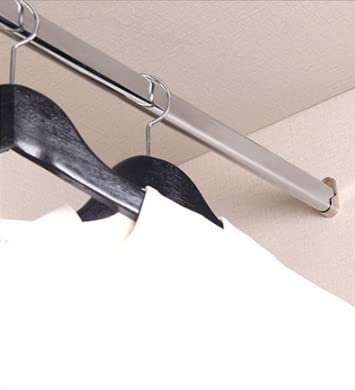 Mcredy Closet Rod Bracket Zinc Alloy Oval Hanging Rail Rod Holder End Bracket Support for Wardrobe Closet, Silver 4-Packs - Image 5