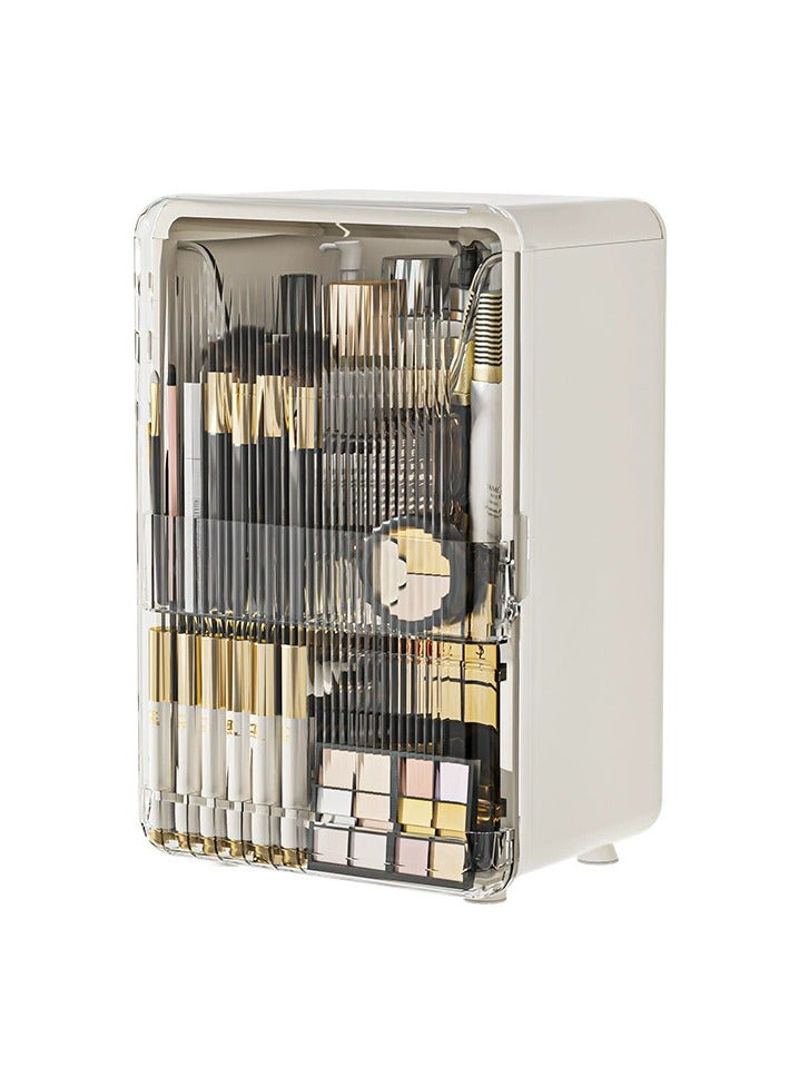 مستحضرات التجميل تخزين الرف مستحضرات التجميل تخزين الرف للماء أعلى الجدول خلع الملابس تخزين الرف تناسب الغبار مربع مستحضرات التجميل مع غطاء مربع مستحضرات التجميل تخزين الرف فرشاة ماكياج أحمر الشفاه والعطور عرض مجلس الوزراء - Image 1