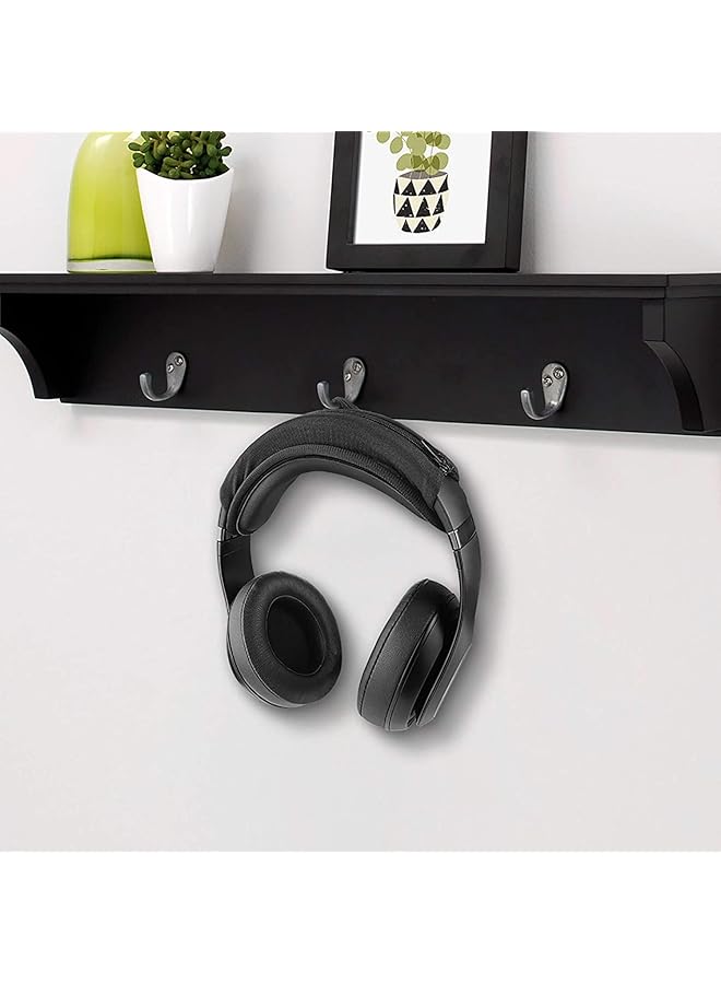 erorex Hook And Loop Headband Cover + Headband Pad Set Headband Protector With Zipper Diy Installation No Tool Needed Compatible With Bose B Jbl Ath Skullcandy Headphones Black  - Image 2