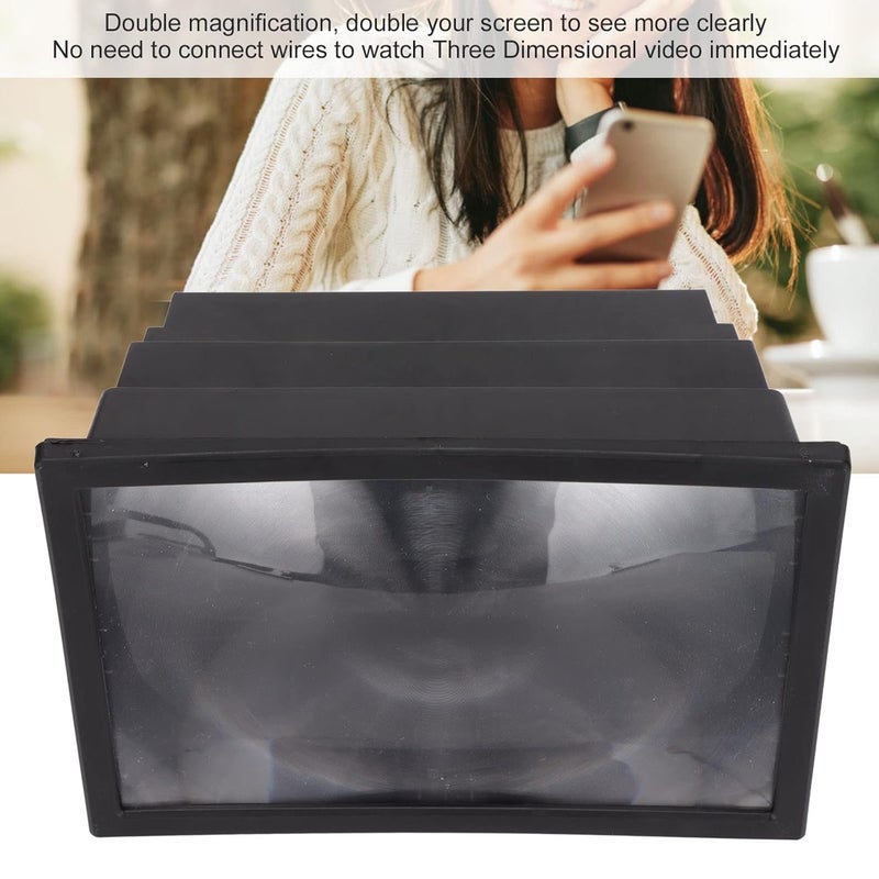 klarako Phone Screen Magnifier, 3D HD Magnifing Projector Screen Enlarger for Movies, Videos and Gaming, Smartphone Screen Magnifier Display with Screen Amplifier - Image 2